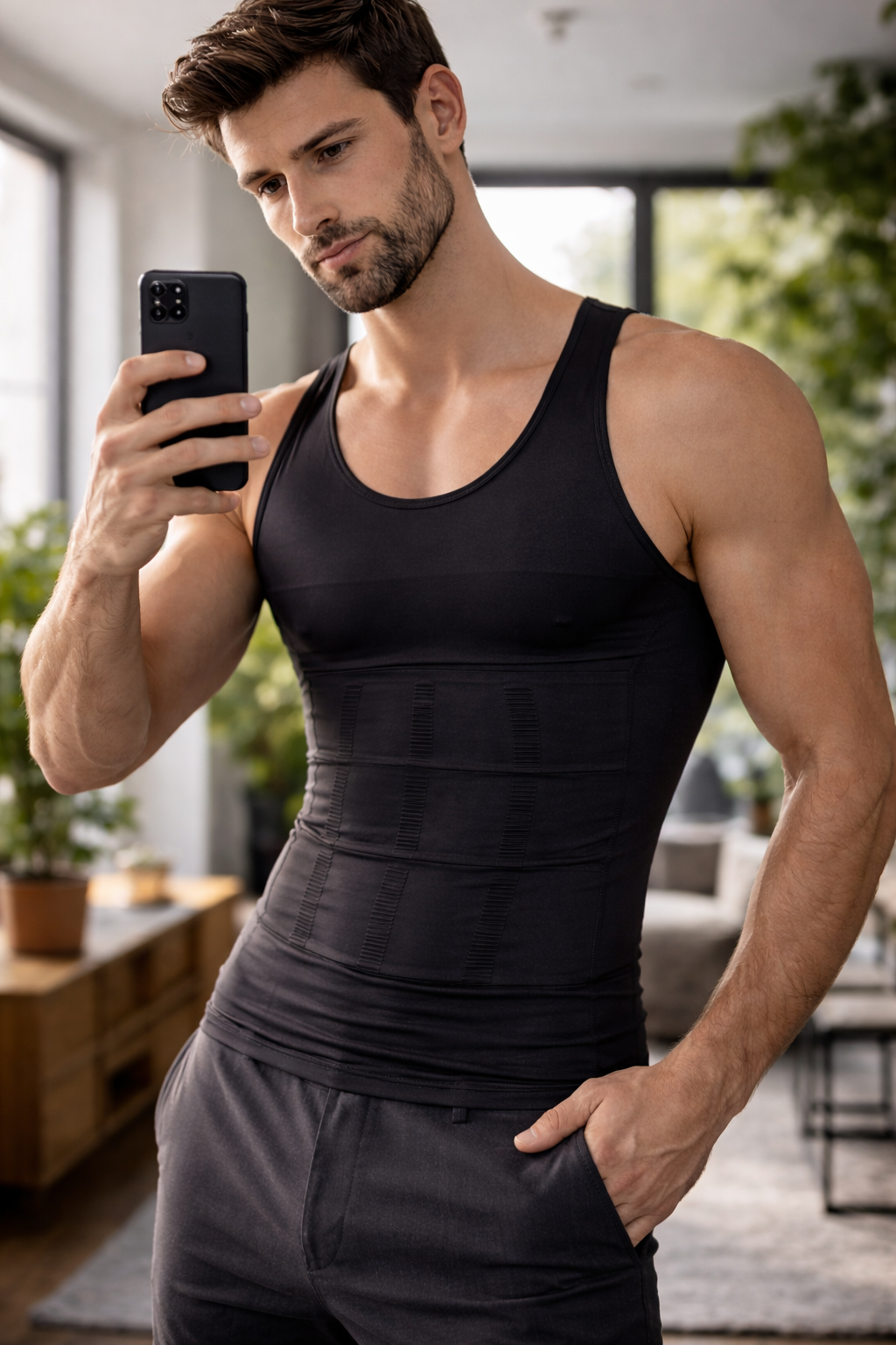 Novrica Men's Elite Şekillendirici ve Toparlayıcı Korse Atlet