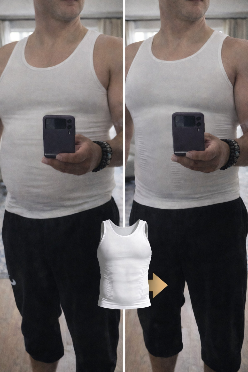 Novrica Men's Elite Şekillendirici ve Toparlayıcı Korse Atlet